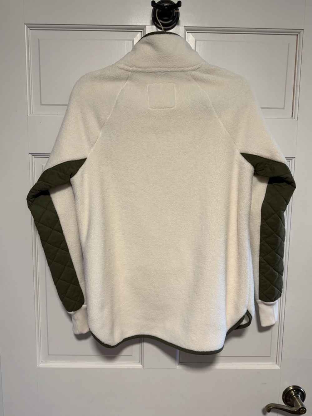 Abercrombie Cozy Quilted Snap Neck Fleece Pullover Asymmetrical Size M - Picture 3 of 5